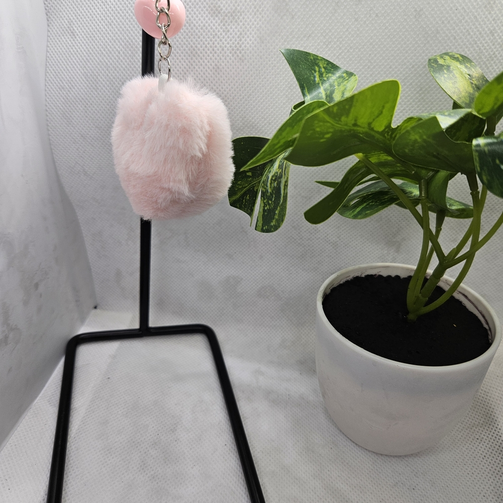 Pink Furry Key Holder